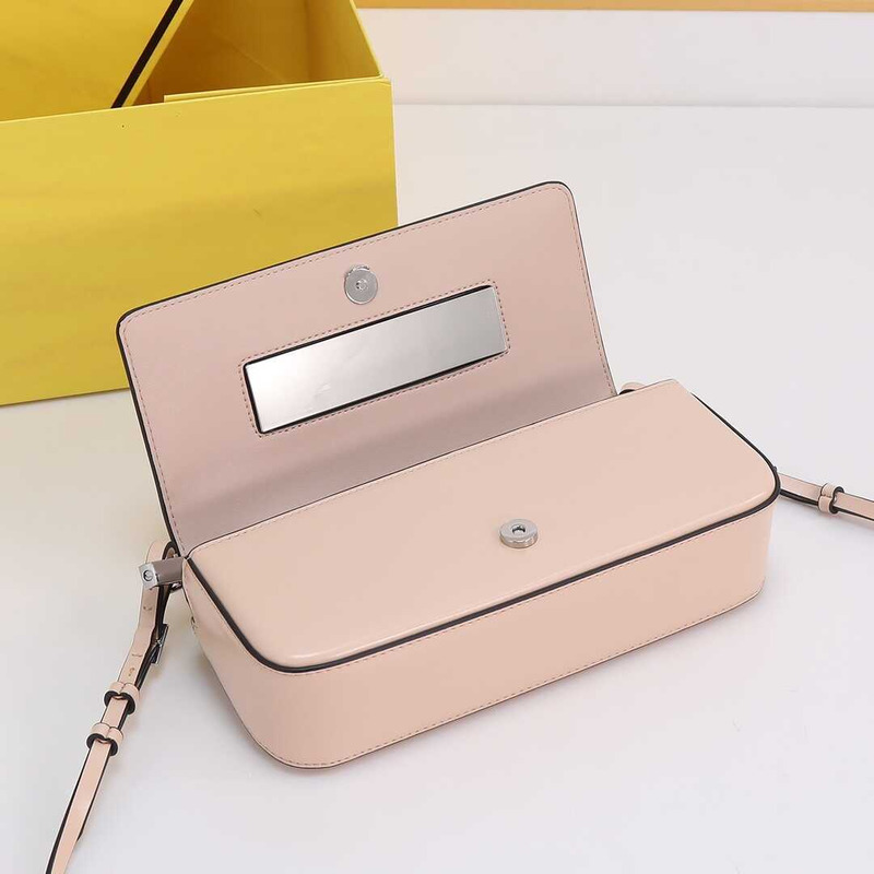 F**di first sight leather mini bag beige