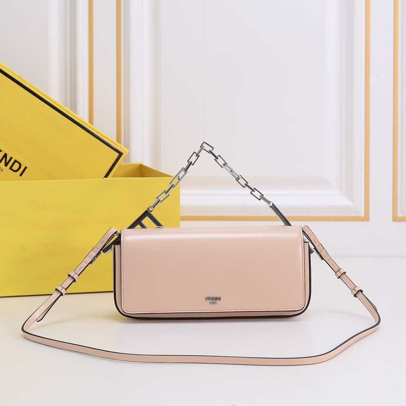 F**di first sight leather mini bag beige