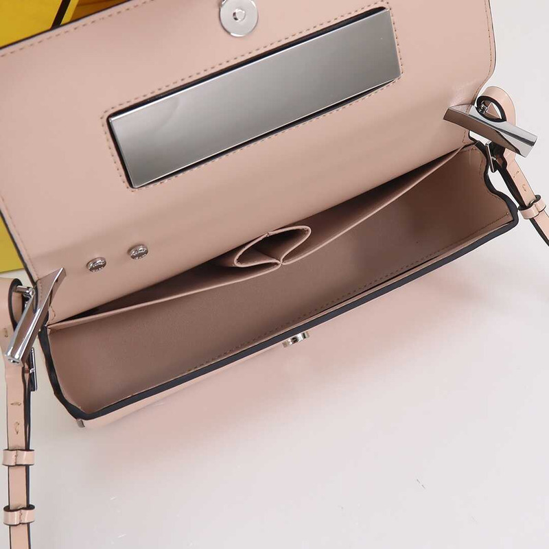 F**di first sight leather mini bag beige