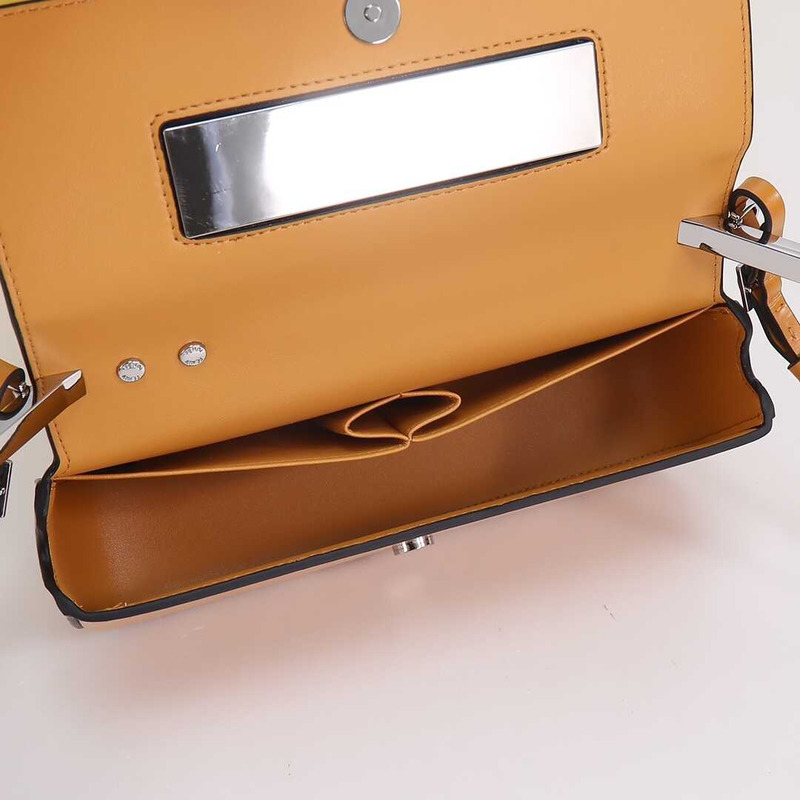 F**di first sight leather mini bag brown