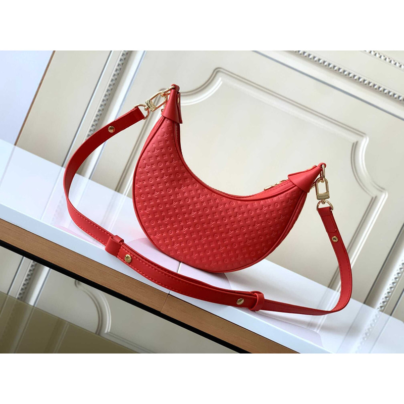 l**is V*t*n loop calfskin leather red