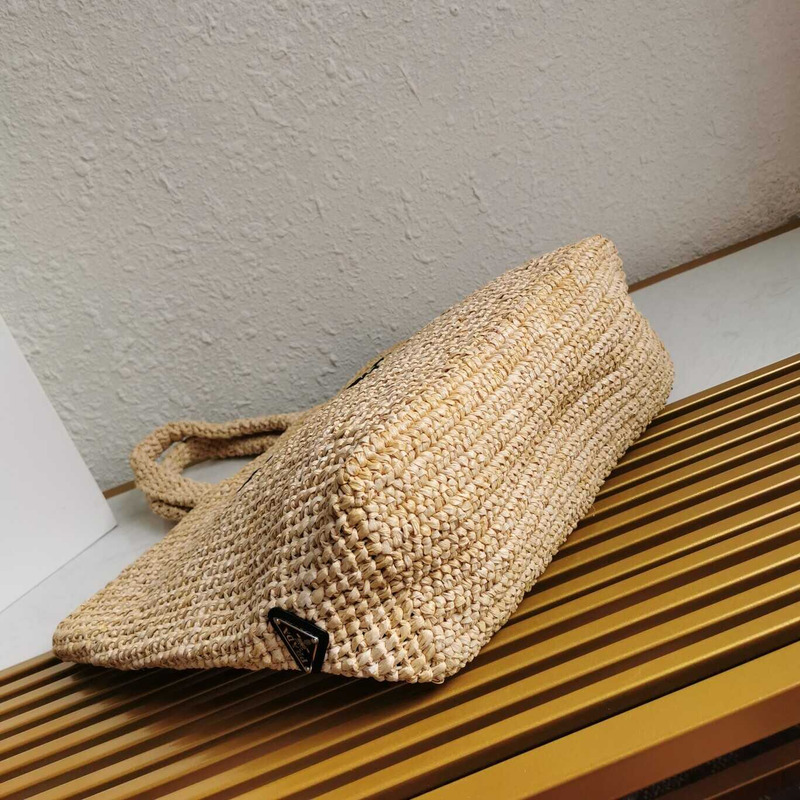 Pra*a raffia tote bag natural