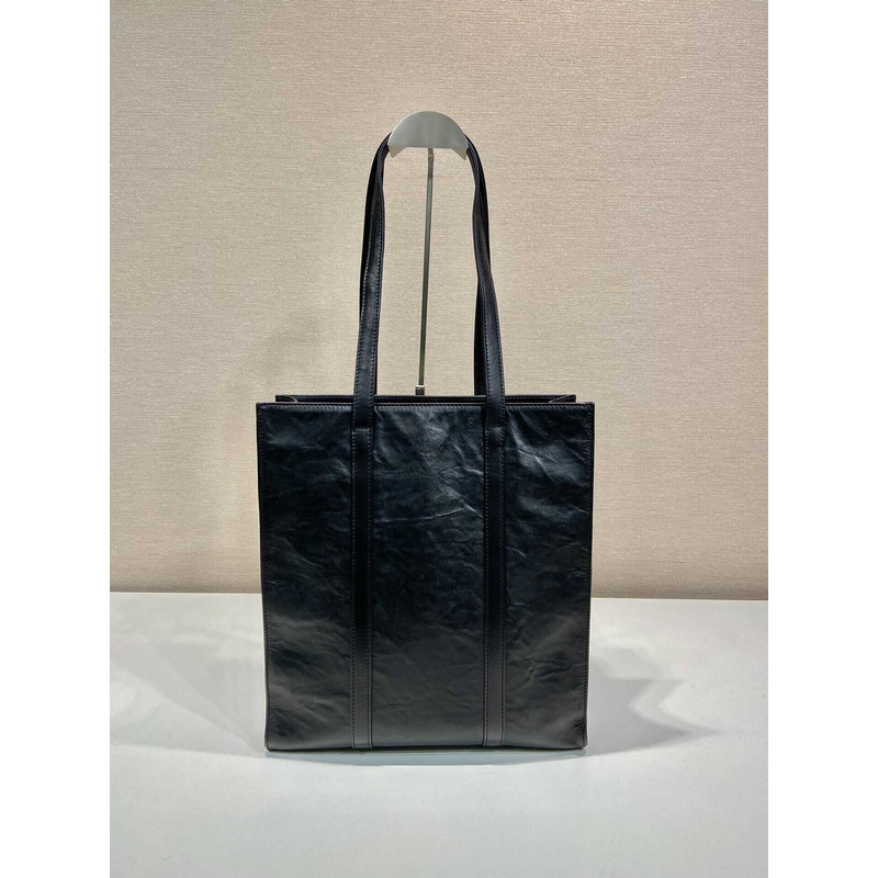 Pra*a logo-plaque tote bag black