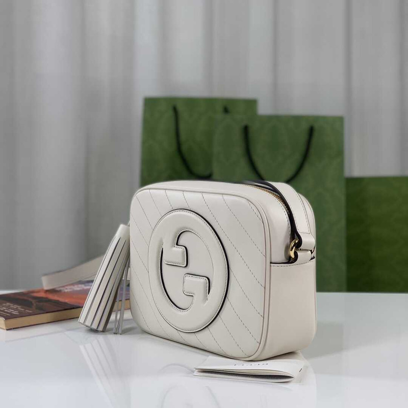 G*u*i blondie small shoulder bag white