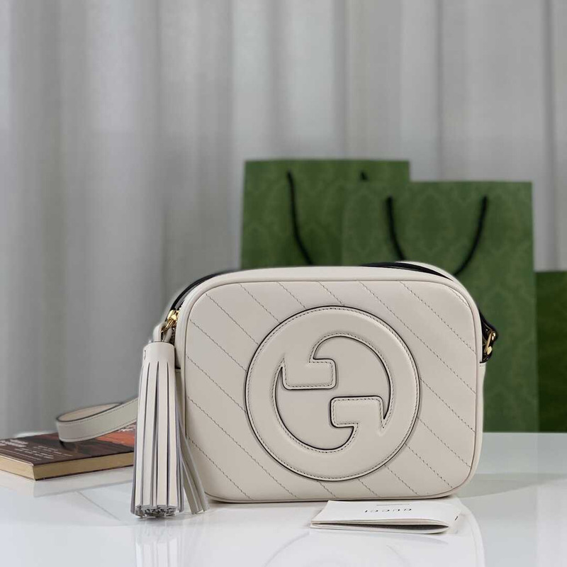 G*u*i blondie small shoulder bag white