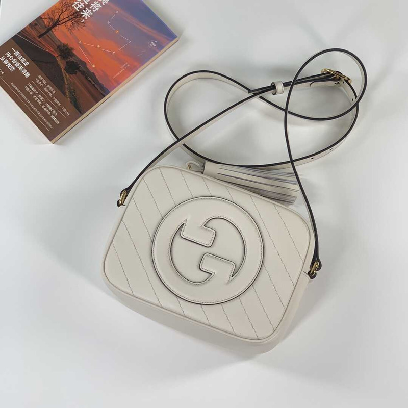 G*u*i blondie small shoulder bag white