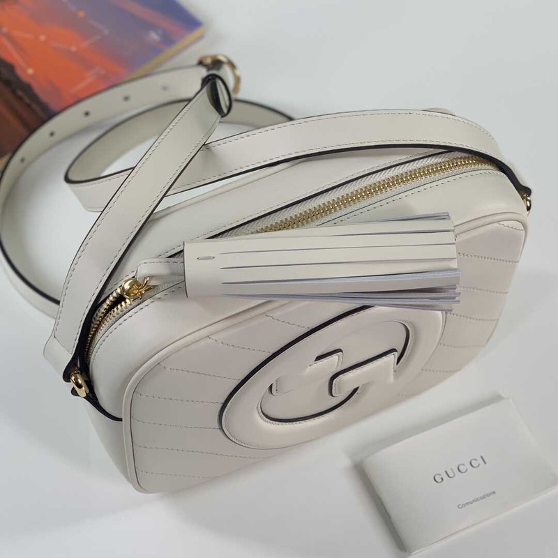 G*u*i blondie small shoulder bag white