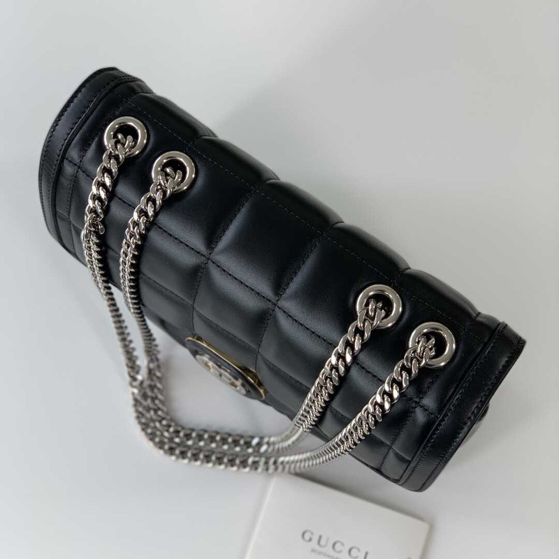 G*u*i deco small shoulder bag black