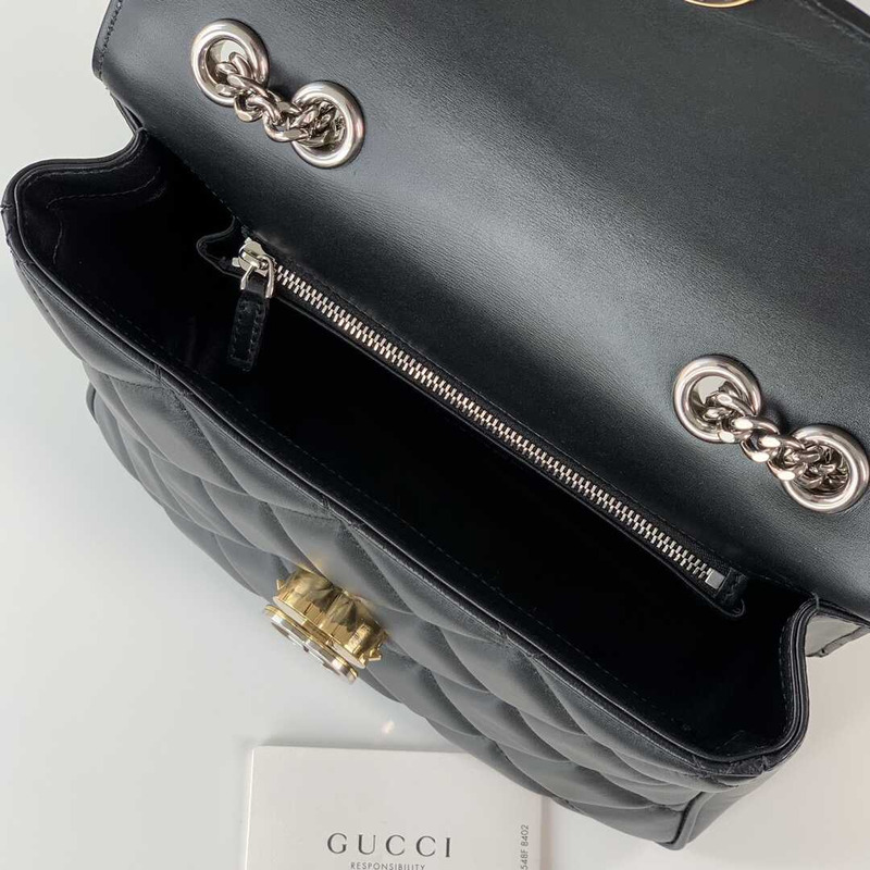 G*u*i deco small shoulder bag black