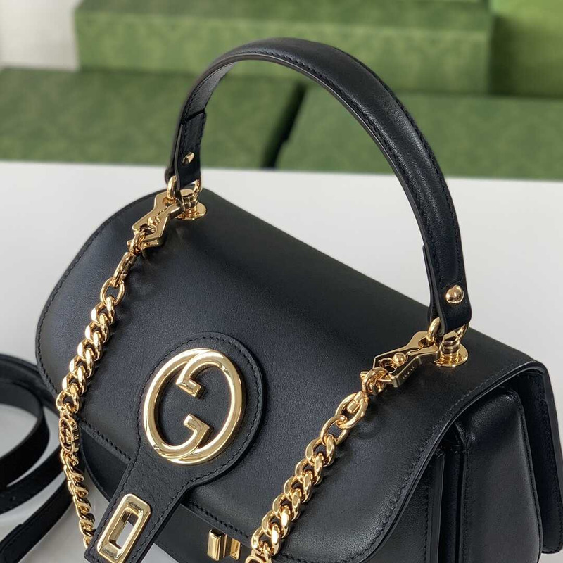 G*u*i blondie top-handle bag black