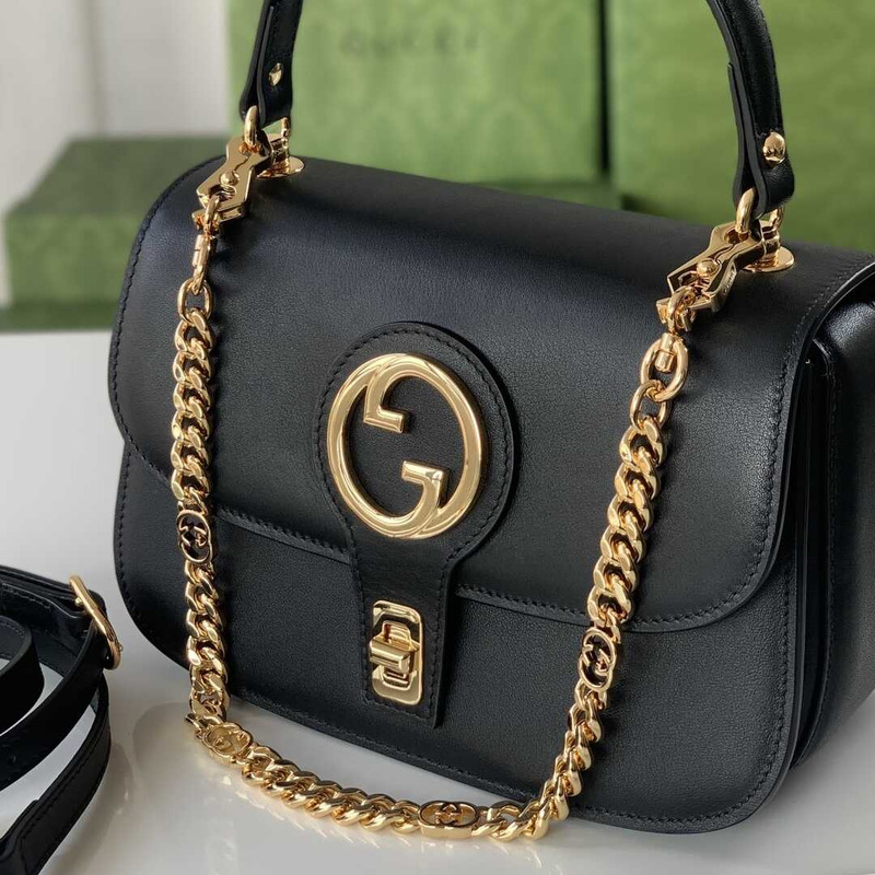 G*u*i blondie top-handle bag black