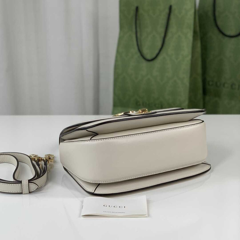 G*u*i blondie top-handle bag white