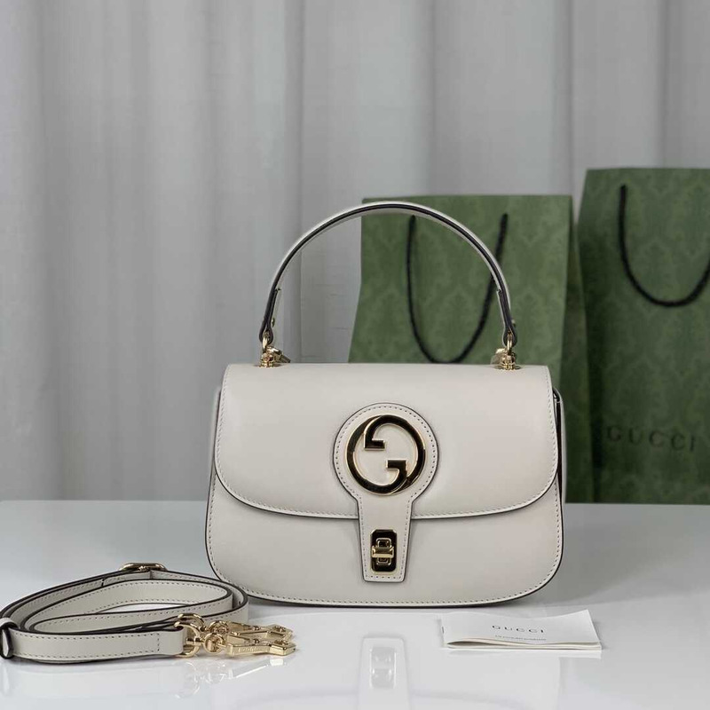 G*u*i blondie top-handle bag white