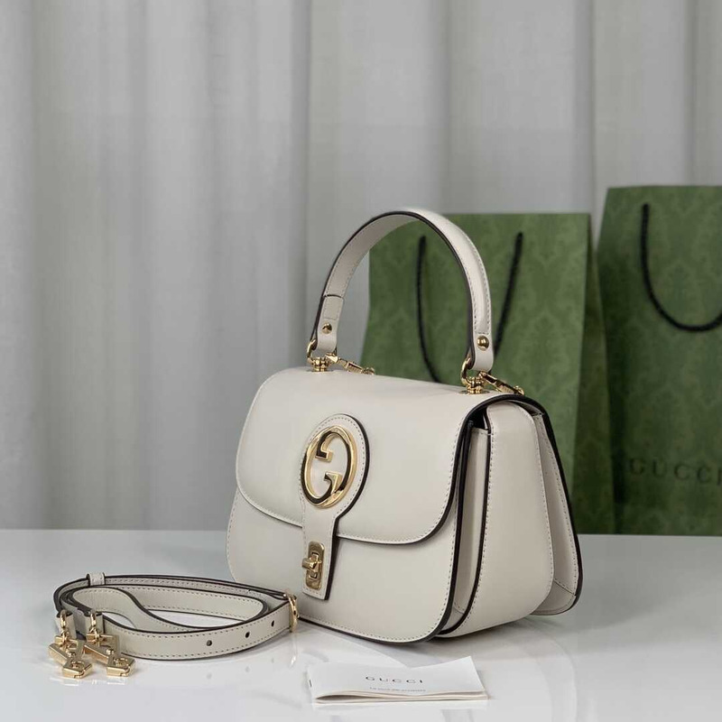 G*u*i blondie top-handle bag white