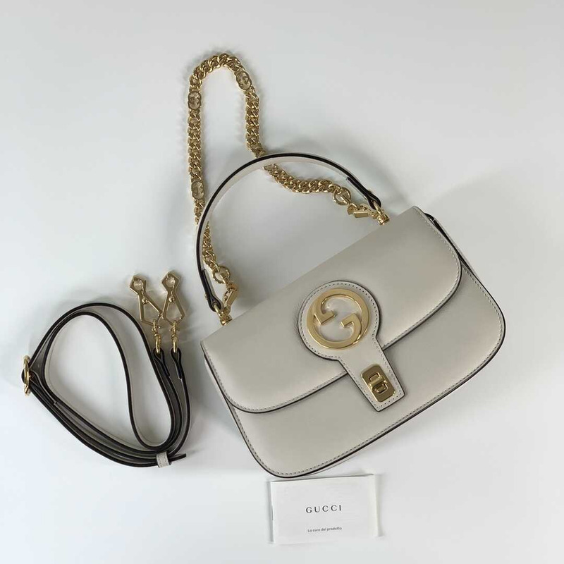 G*u*i blondie top-handle bag white