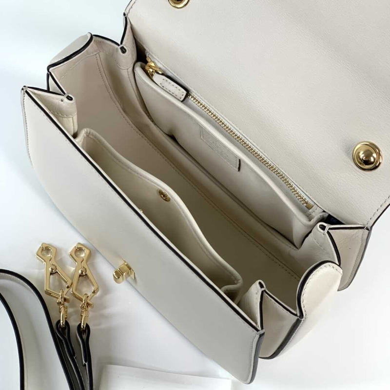 G*u*i blondie top-handle bag white