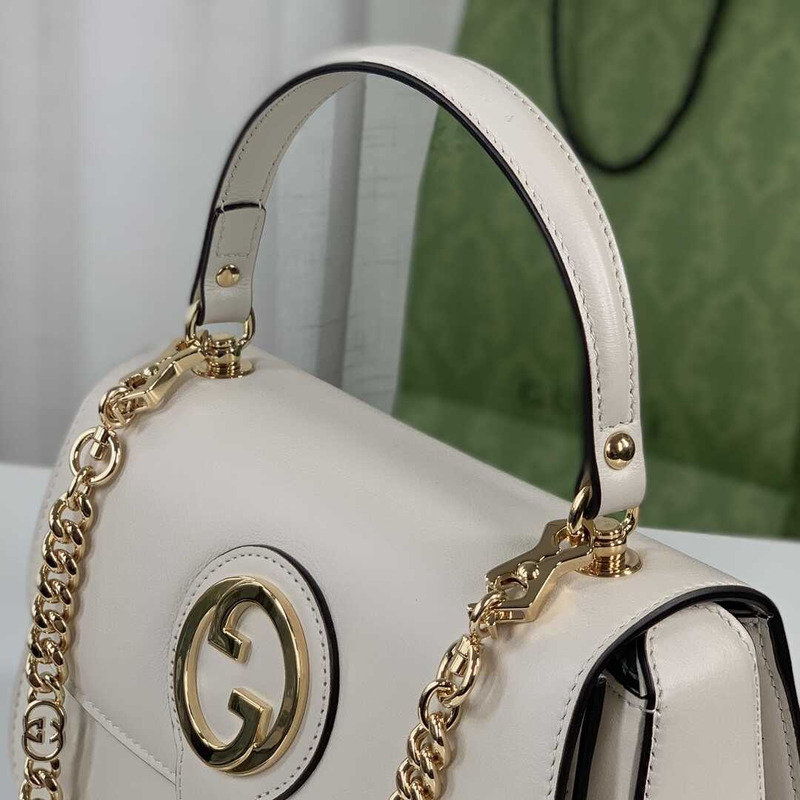 G*u*i blondie top-handle bag white