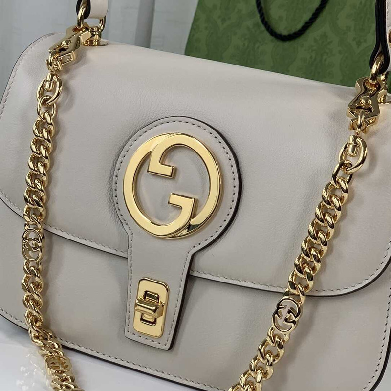 G*u*i blondie top-handle bag white