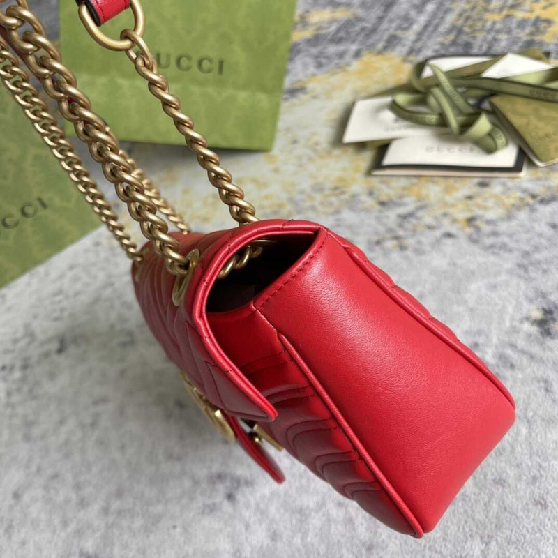 GG Marmont Small Shoulder Bag Red