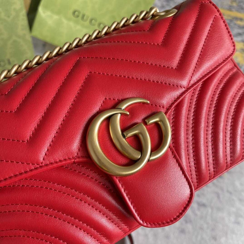 GG Marmont Small Shoulder Bag Red