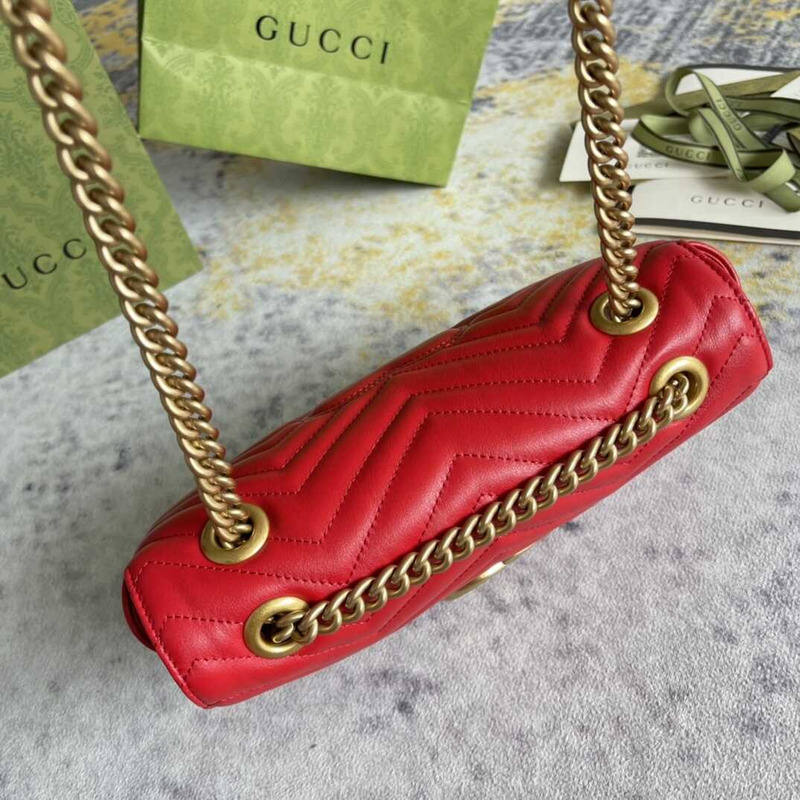 GG Marmont Small Shoulder Bag Red