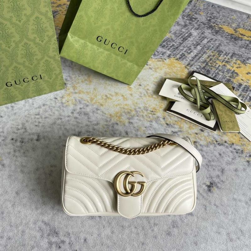 GG Marmont Small Shoulder Bag White