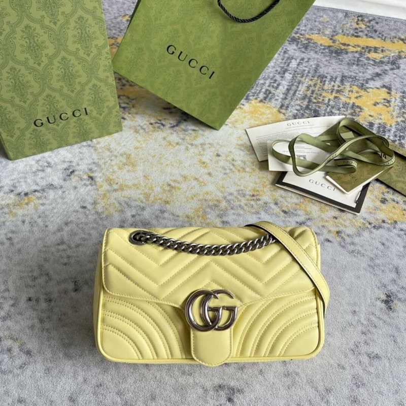 GG Marmont Small Shoulder Bag Yellow