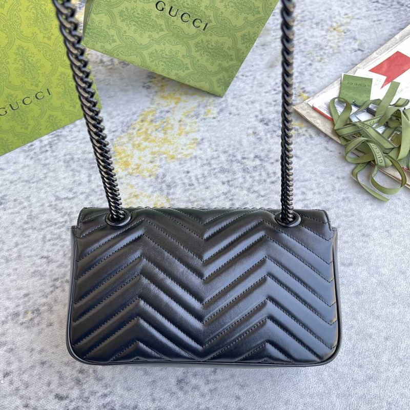 GG Marmont Small Shoulder Bag All Black