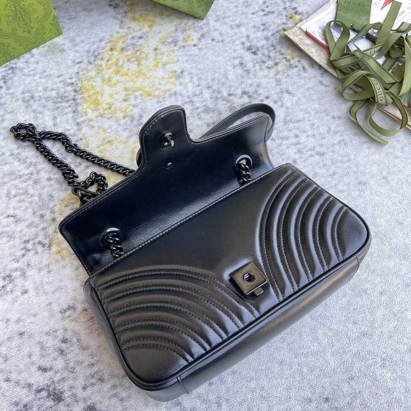 GG Marmont Small Shoulder Bag All Black