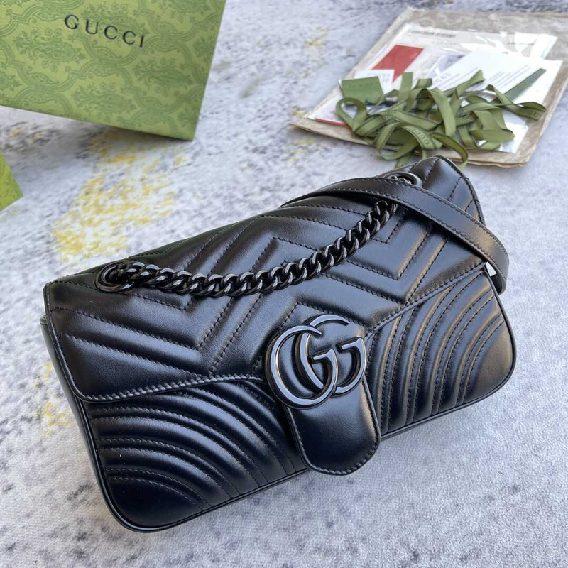 GG Marmont Small Shoulder Bag All Black