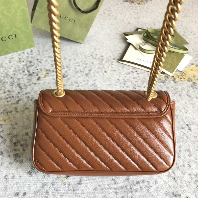 GG Marmont Small Shoulder Bag Brown