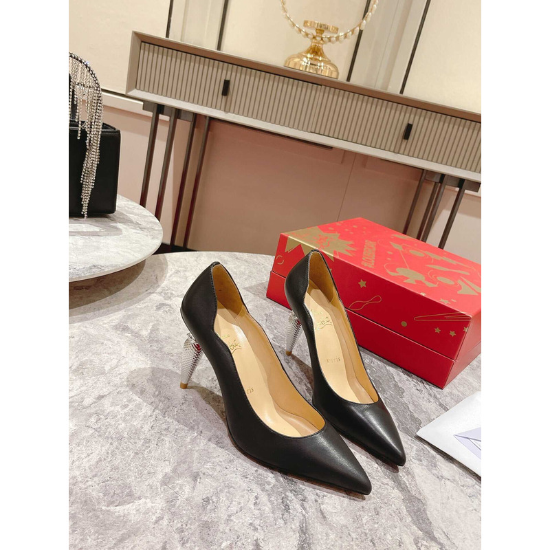 Ch**an louboutin hot chick patent leather pumps 100 black