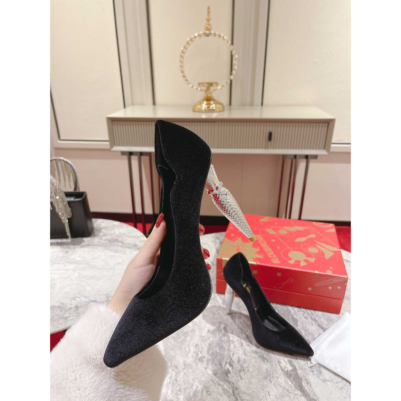 Ch**an louboutin hot chick patent leather pumps 100 black