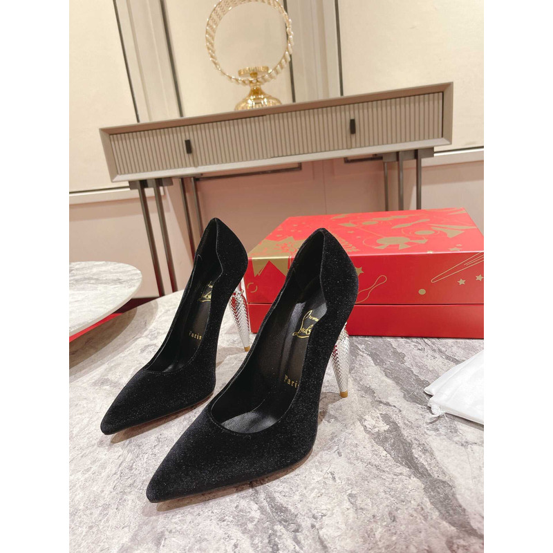 Ch**an louboutin hot chick patent leather pumps 100 black