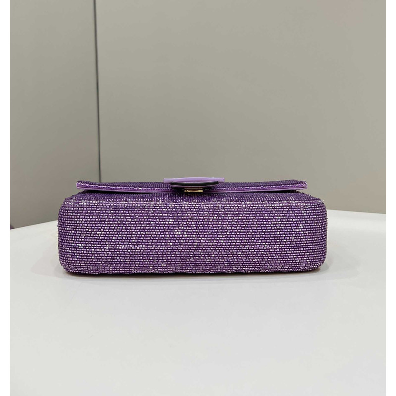 F**di baguette re-edition bag in lilac beads