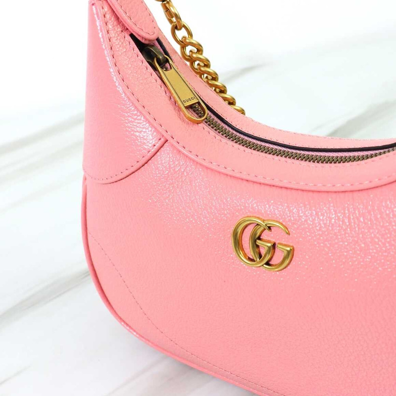 G*u*i aphrodite small crescent shoulder bag pink