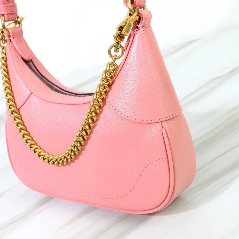 G*u*i aphrodite small crescent shoulder bag pink