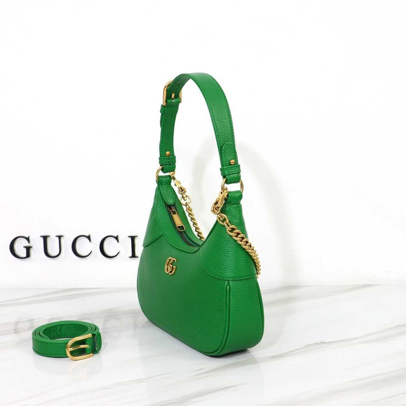 G*u*i aphrodite small crescent shoulder bag green