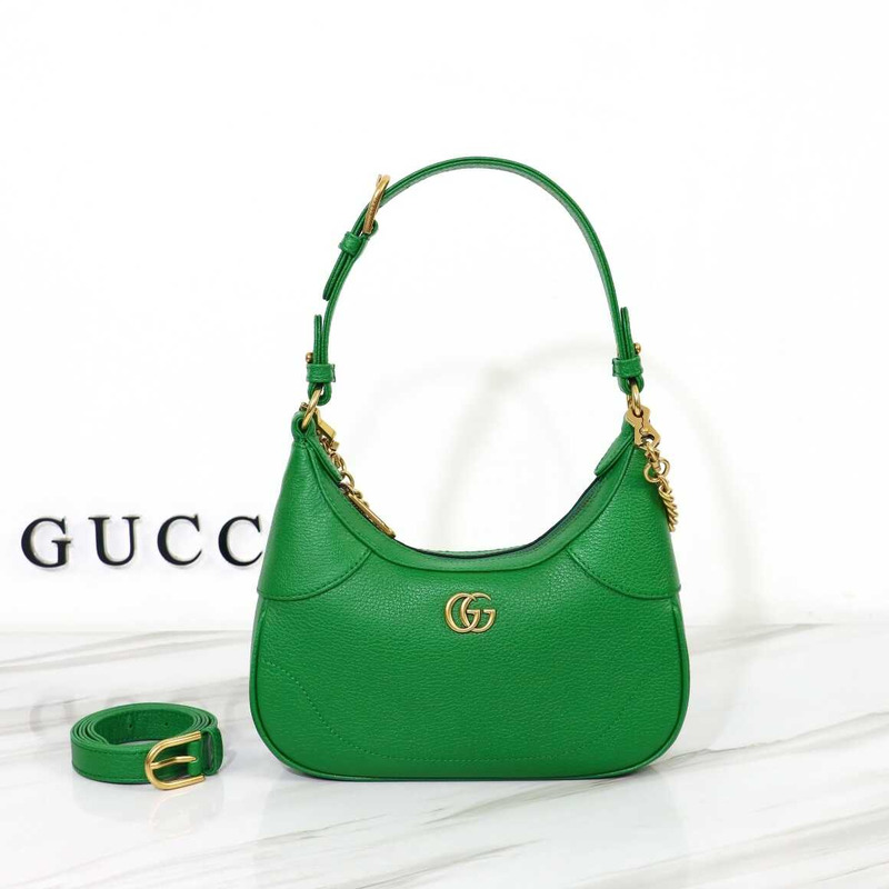 G*u*i aphrodite small crescent shoulder bag green