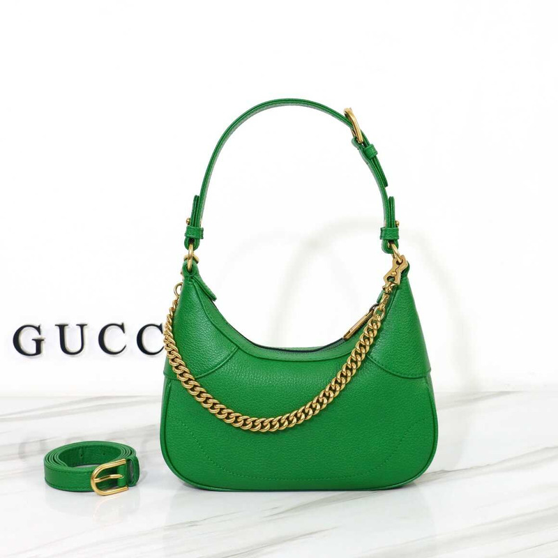 G*u*i aphrodite small crescent shoulder bag green