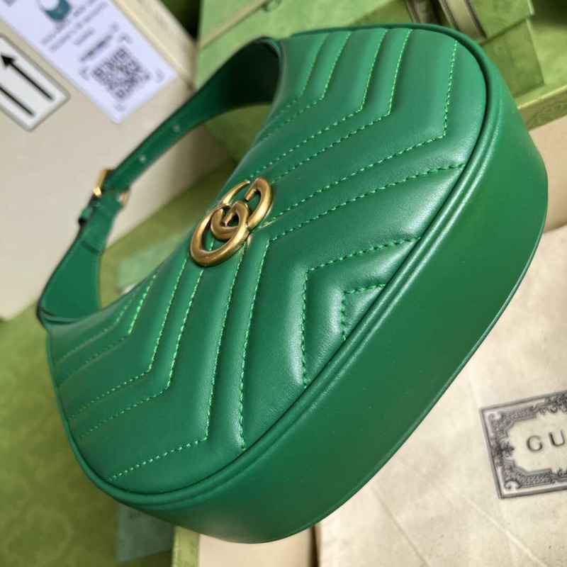 G*u*i gg marmont matelassé mini bag green