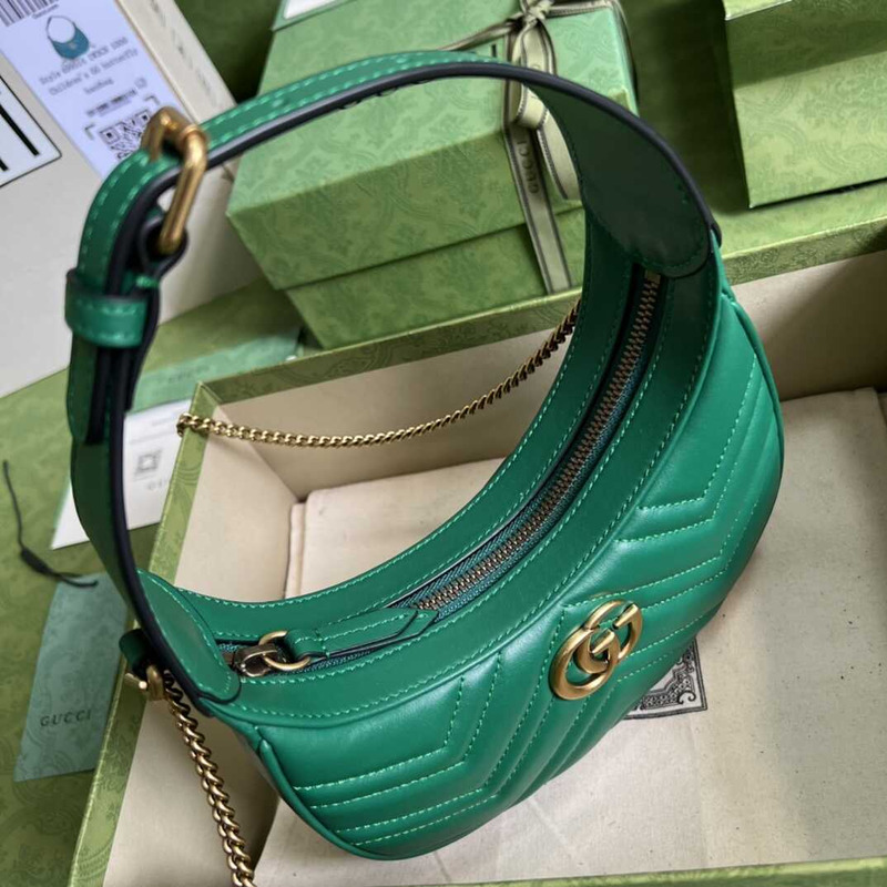 G*u*i gg marmont matelassé mini bag green