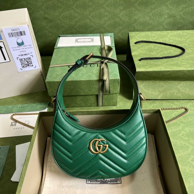 G*u*i gg marmont matelassé mini bag green