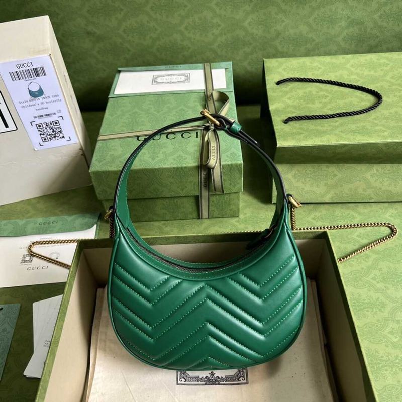 G*u*i gg marmont matelassé mini bag green