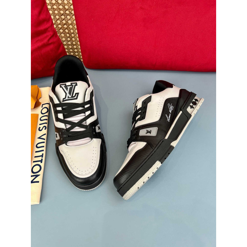 l**is V*t*n trainer sneakers  black and white