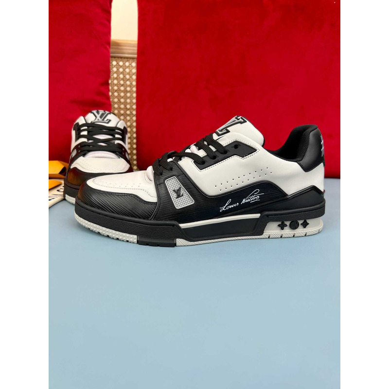 l**is V*t*n trainer sneakers  black and white