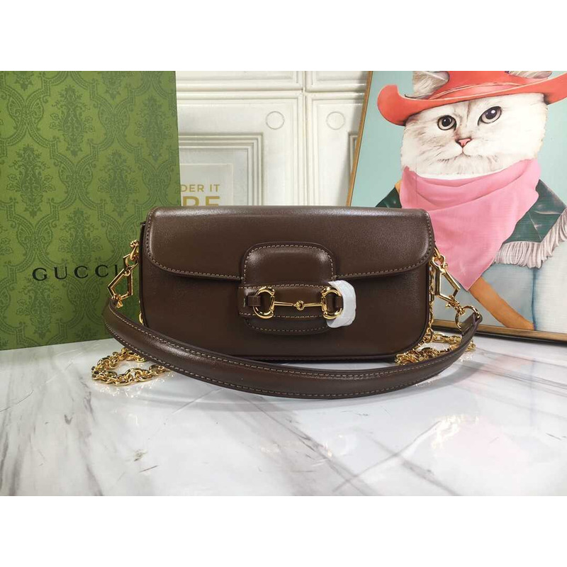 G*u*i horsebit1955 shoulder bag small size brown