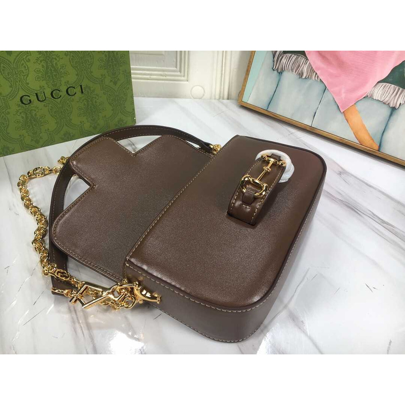 G*u*i horsebit1955 shoulder bag small size brown