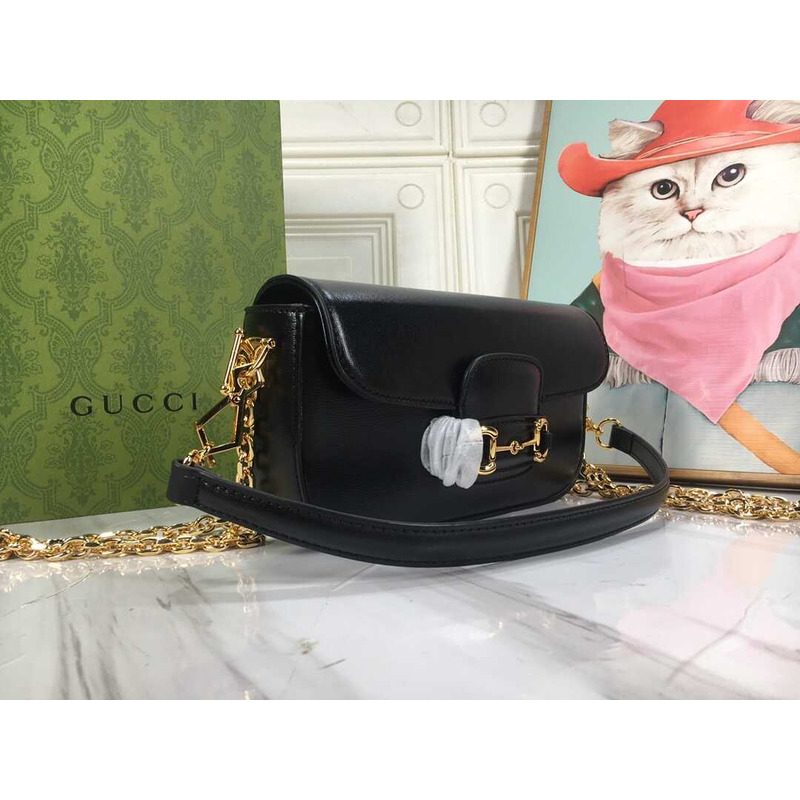 G*u*i horsebit1955 shoulder bag small size black