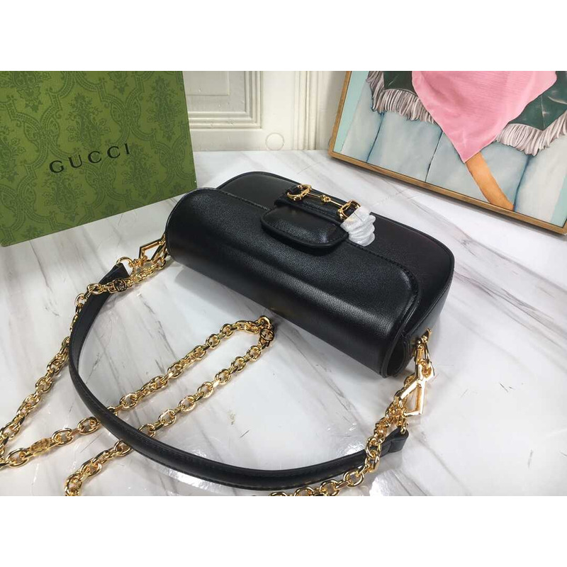 G*u*i horsebit1955 shoulder bag small size black